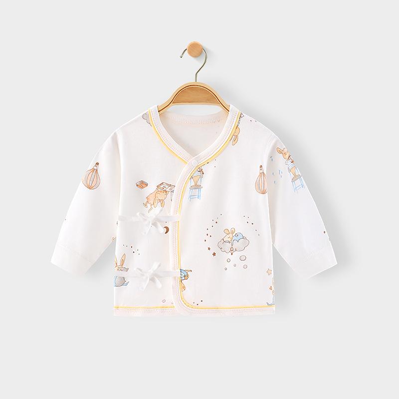 肌着 ベビー ベスト 新生児 0歳 1歳 純綿 コットン Aタイプ 男女兼用 キャラクター プリント 柄 ゾウ柄..