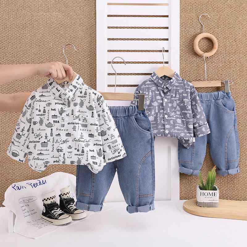 セットアップ ベビー 男の子 長袖 カジュアル ベーシック かわいい ティーポット柄 キャラクター柄 シ..
