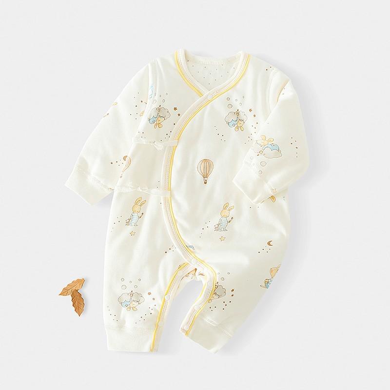 ベビー カバーオール ロンパース 新生児 男女兼用 秋冬 綿100% 無縫製 長袖 中綿入り 厚手 あったか 防寒 キャラクター 動物柄 打ち合わせ 股スナップ カジュアル 普段使い かわいい