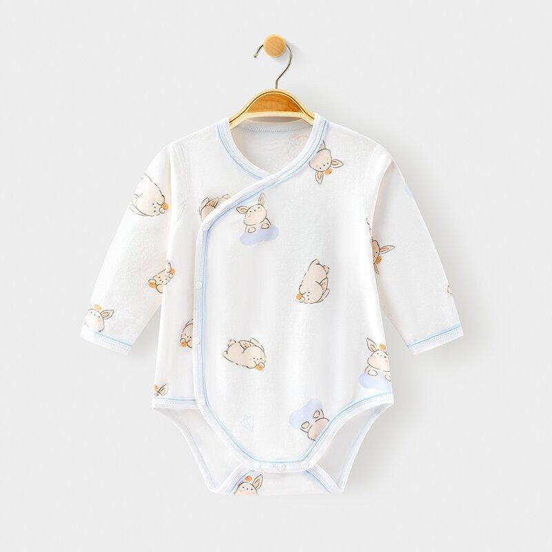 ・主な素材: 綿100%・対象年齢: 新生児 (0～1歳、80cm以下)・性別: 男女兼用・袖丈: 長袖・厚み: 普通・留め具: ボタン・スタイル: シンプル・タイプ: 三角ロンパース・サイズ展開: 59cm, 66cm, 73cm, 80cm, 90cm・カテゴリ: ロンパース、カバーオール