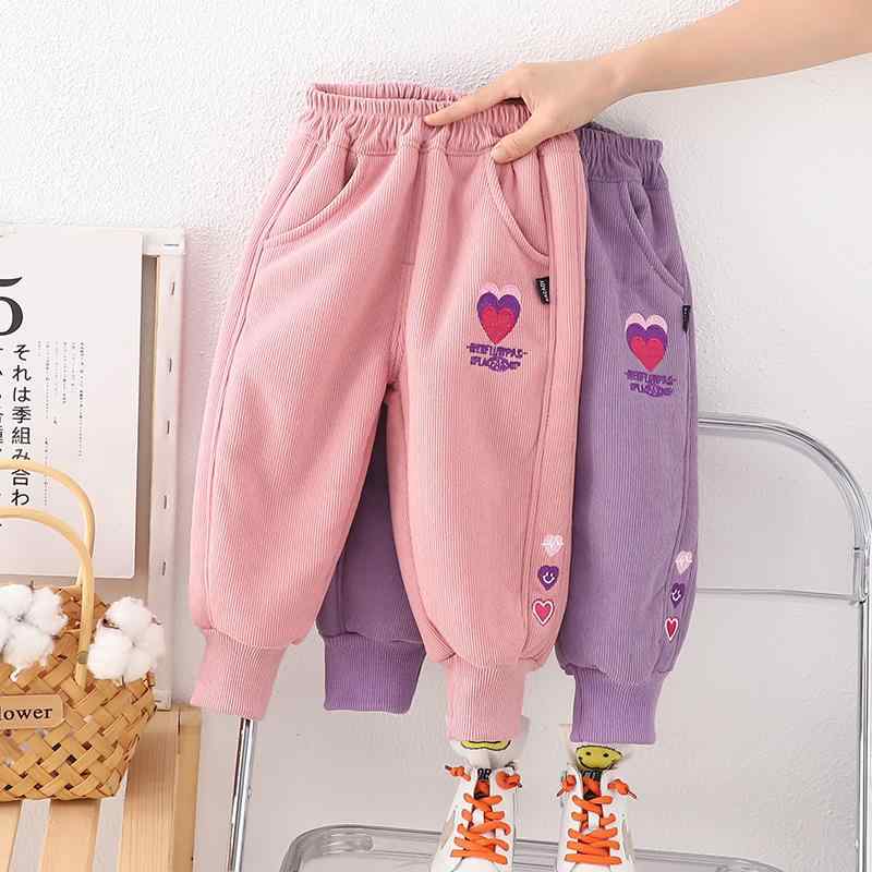 キッズ パンツ 女の子 裏起毛 厚手 あったか 長ズボン 秋冬 綿素材 やわらか カジュアル スポーツ 普段..