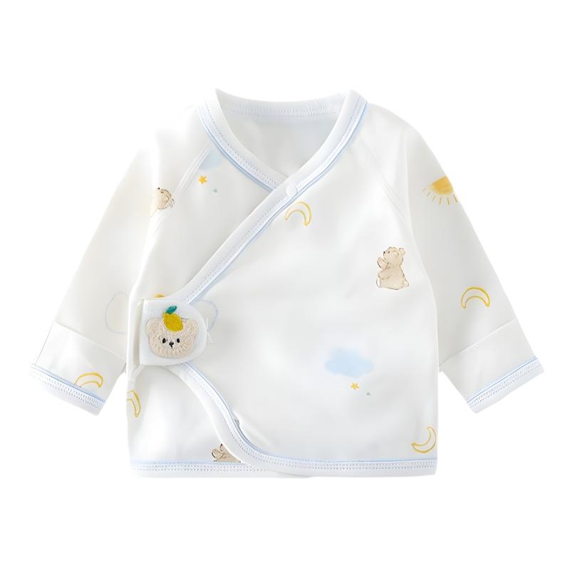 ベビー 短肌着 新生児 和尚肌着 スナップボタン 綿100% 縫い目なし 肌に優しい 吸湿速乾 通気性 柔らか..