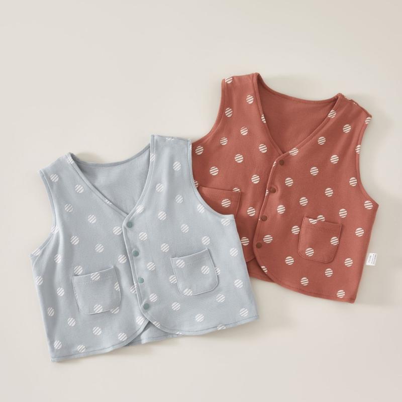 ベスト 女の子 ベビー キッズ 幼児 チョッキ ジレ 春秋 アウター 羽織り 二重 かわいい カーディガン ..