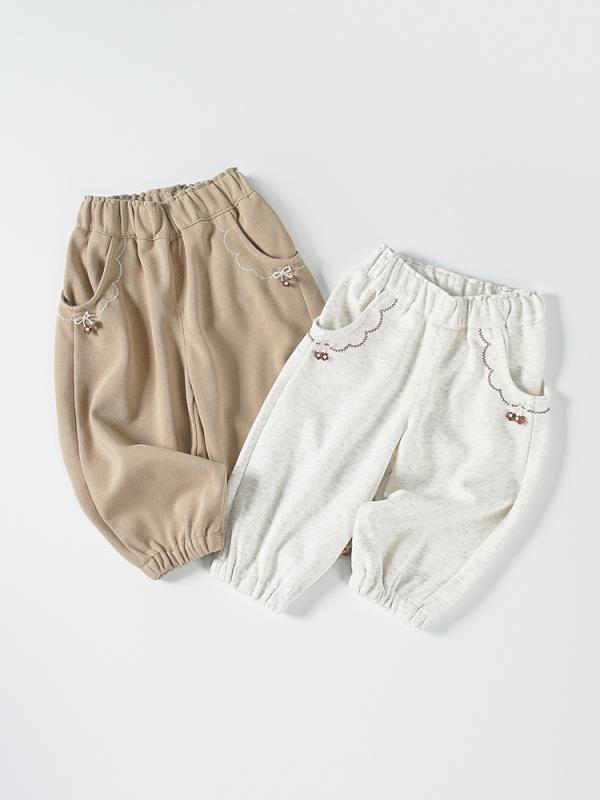 パンツ 女の子 キッズ ベビー 春秋 スポーツ スウェット ジョガー 長ズボン カジュアル 綿 柔らかい 快..