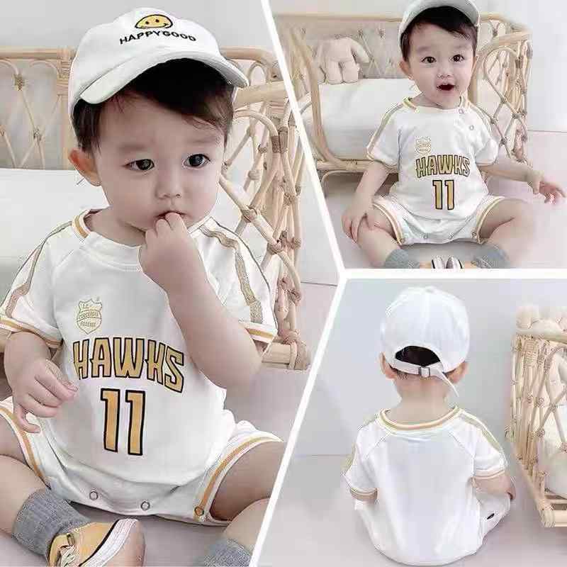 ロンパース カバーオール ベビー 赤ちゃん 新生児 男の子 女の子 ユニセックス 半袖 プルオーバー ゆっ..