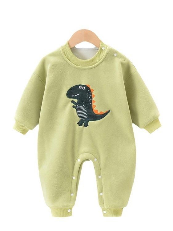 ・主な素材: ポリエステル100%・着用シーズン: 冬、秋・対象年齢: 新生児 (0〜1歳、身長80cm以下)・性別: ユニセックス・袖丈: 長袖・厚さ: 厚手・開閉スタイル: プルオーバー・スタイル: 韓国風・デザイン: カバーオール・カラー: グリーン (恐竜)、ピンク (ハリネズミ)、ベージュ (トラ)、イエロー (ライオン)・身長: 66cm, 73cm, 80cm, 90cm・カテゴリ: ロンパース、カバーオール