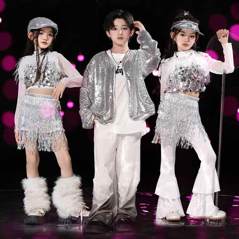 ダンス衣装 キッズ 女の子 ガールズ ジャズ ストリート ヒップホップ 発表会 舞台 パフォーマンス クー..