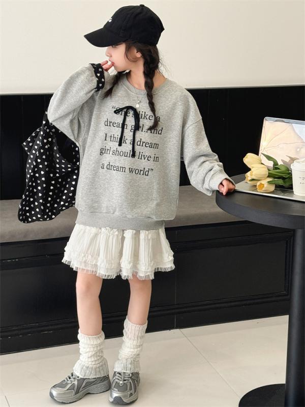 スウェット トレーナー 女の子 ガールズ ジュニア カジュアル おしゃれ シンプル 着回し クルーネック ..