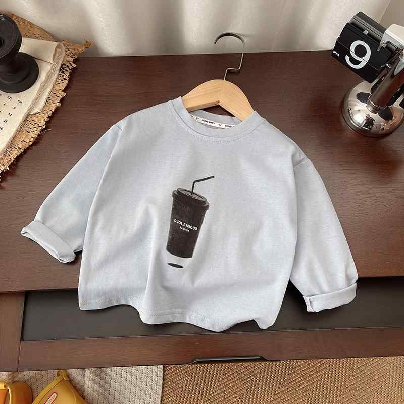 トップス 男の子 キッズ 長袖Tシャツ カットソー 韓国風 ファッション ゆったり ルーズフィット かわい..