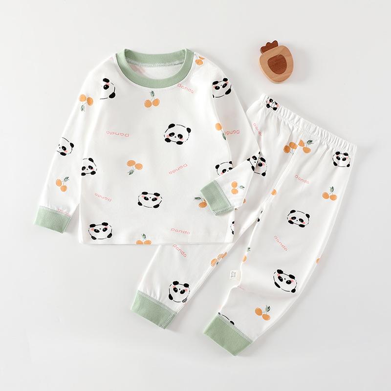 パジャマ キッズ 子供 男女兼用 綿100% 長袖 長ズボン 上下セット ルームウェア 部屋着 インナー 肌着 ..