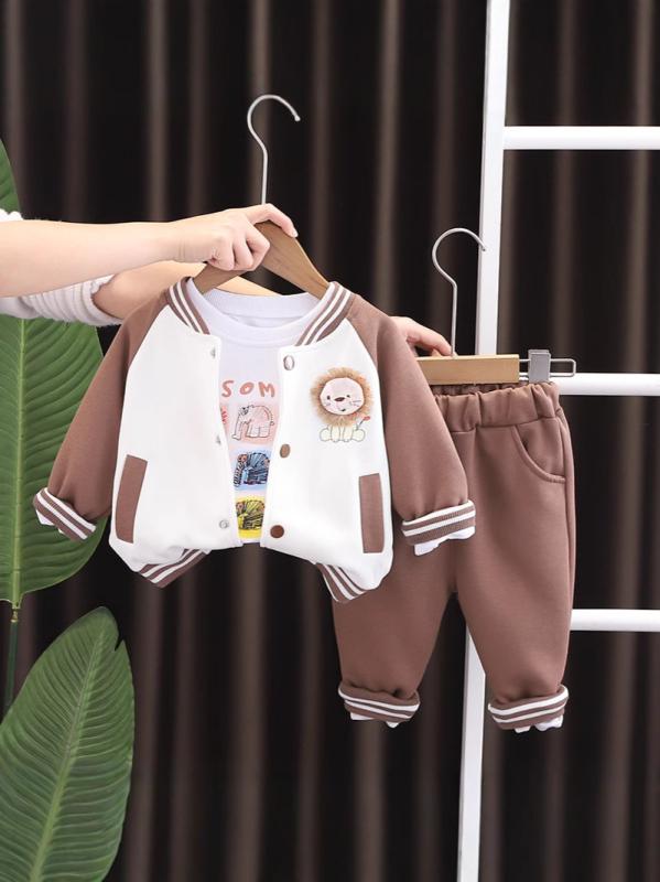 スポーツウェア キッズ 男の子 男児 春秋 3点セット セットアップ 野球ウェア 長袖 長ズボン 綿 コット..