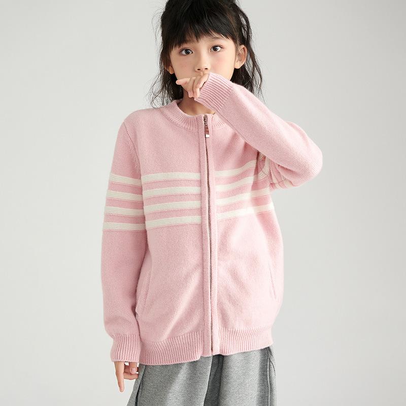 ニットカーディガン セーター 子供服 男の子 女の子 ボーイズ ガールズ ジュニア ウール ジップアップ ..