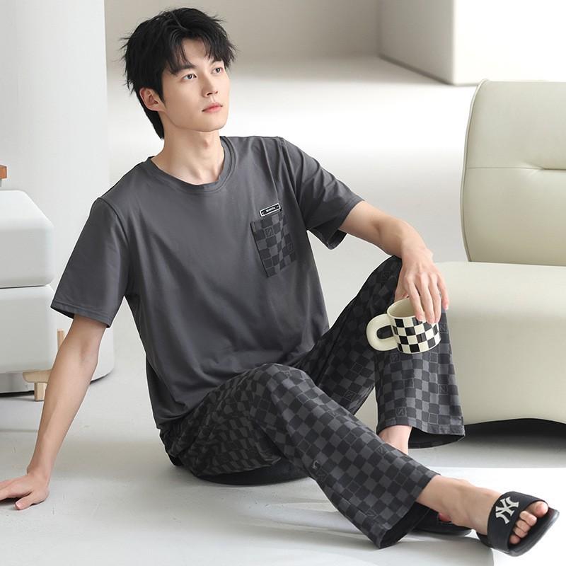 ・カテゴリ: セットアップ・主な素材: 綿90-95%・厚さ: 薄手・ネックライン: クルーネック・袖丈: 3分袖・丈: ロング・機能: リラックス、睡眠、部屋着、快適、普段使い・シーン: アウトドア、部屋着・サイズ展開: L, XL, XXL, XXXL, 4XL・スタイル: シンプルカジュアル