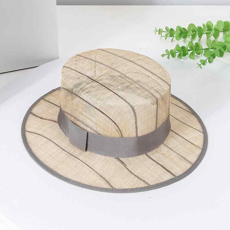 麦わら帽子 フレンチレトロ エレガント 麻素材 平天 ショートブリム ハット UVカット 日よけ 通気性 パーティー リゾート お出かけ 春夏