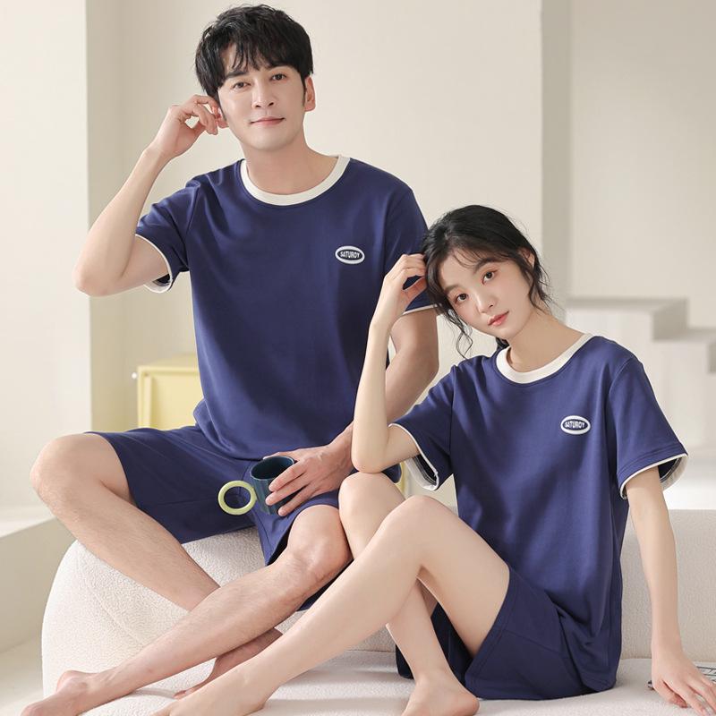 パジャマ ルームウェア カップル ペア 男女兼用 モダール 半袖 ショートパンツ 上下セット 接触冷感 薄..