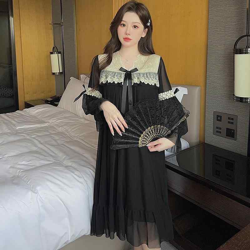 ネグリジェ レディース フレンチスタイル かわいい プリンセス風 メッシュ チュール 胸パッド カップ付..