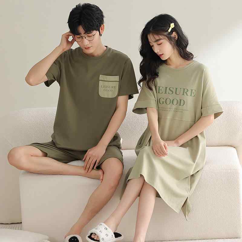 パジャマ ペア ルームウェア 半袖 ショートパンツ さらさらコットン 綿 ゆったり 大きいサイズ 接触冷感 通気性 伸縮性 快適 薄手 シンプル クルーネック 部屋着 ワンマイルウェア 春夏