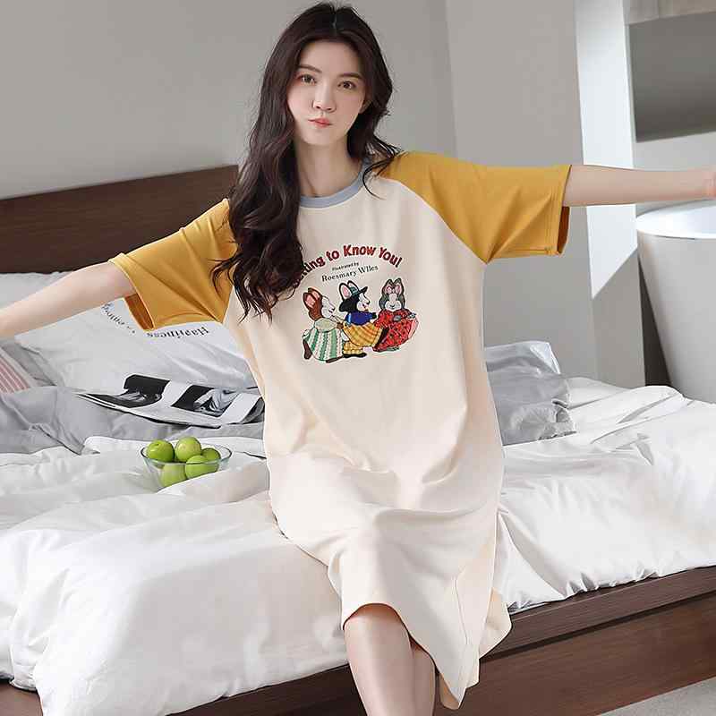 ルームワンピース レディース 女性用 コットン 綿100% 半袖 かわいい スイート ガーリー プリント柄 お..