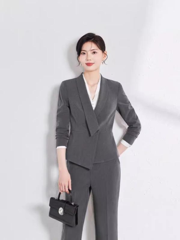 スーツセット レディース 秋冬 長袖 ジャケット パンツ スカート シャツ 3点セット 事務服 ビジネス オフィス 通勤 就活 面接 洗える 美容院 制服 大きいサイズ