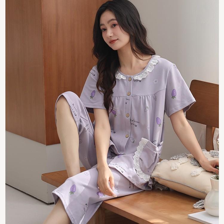 ・カテゴリ: セットアップ・デザイン: カーディガン・厚さ: 薄手・ネックライン: ラウンドネック・袖丈: ショートスリーブ・股下: 七分丈・用途: カジュアル、ルームウェア、普段使い・シーン: アウトドア、部屋着・サイズ展開: M, L, XL, XXL, XXXL・主な素材: 綿95%〜100%・スタイル: エレガント