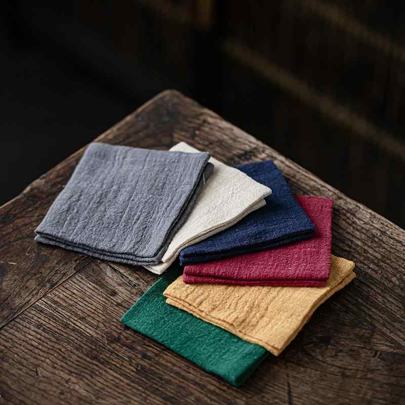 茶巾 和風 シンプル モダン 禅風 無地 竹節綿 吸水速乾 毛羽立ちにくい 茶道 おもてなし ミニタオル ハンドタオル 高級感 コースター ふきん 豊富なカラー(x2)