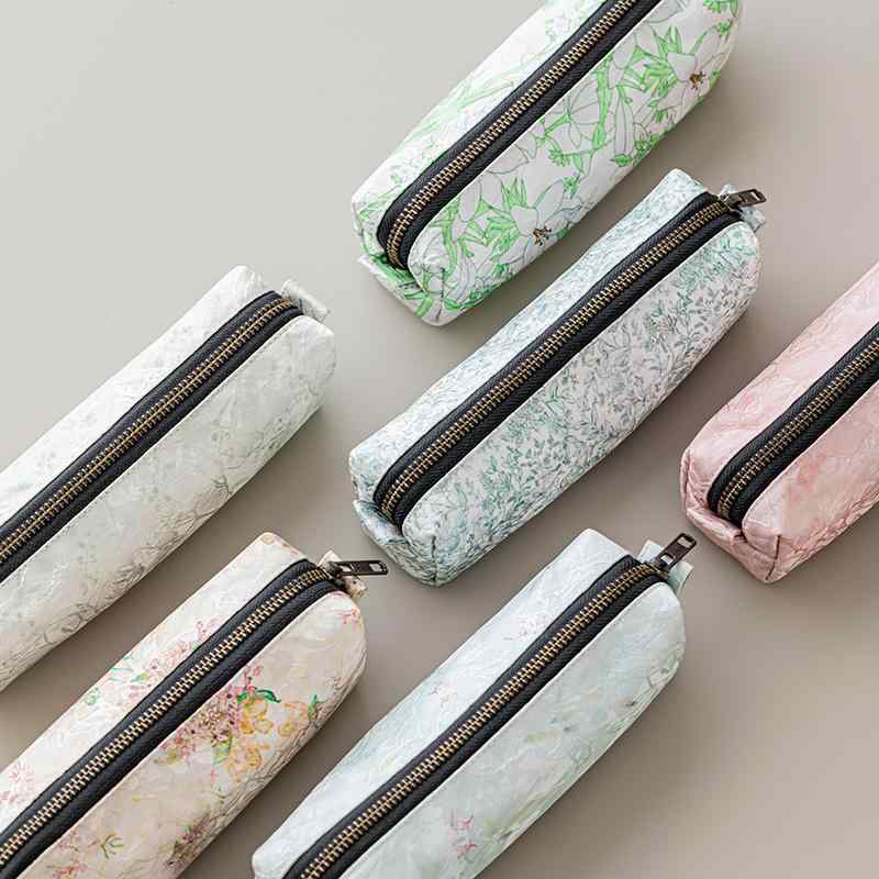 茶道具収納ポーチ 茶器 六君子セット 布製 トラベルケース 持ち運び ペンケース 筆箱 文房具入れ