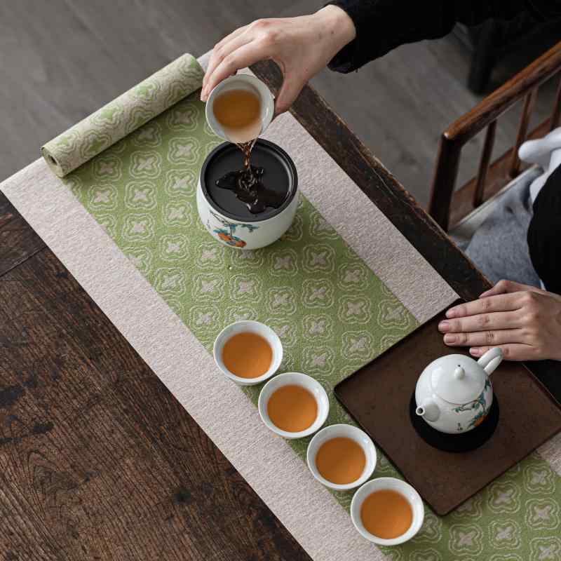 茶席 テーブルランナー 新中式 和モダン 禅風 和風 リネン 麻布 防水 撥水 茶道マット 長方形 茶道具 インテリアクロス おしゃれ 来客 おもてなし 高級感 ギフトボックス