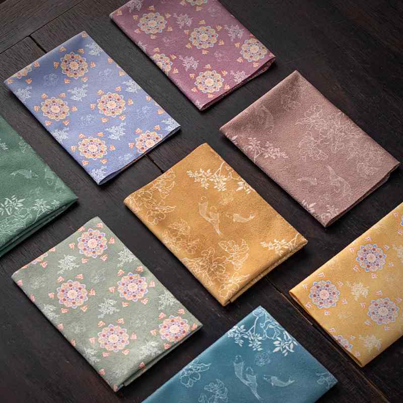 茶巾 高級感 シルクベルベット 吸水クロス タオル 中国風 レトロ アンティーク調 新中式 茶道具 茶器 功夫茶 喫茶 茶芸 高吸水性 速乾 ソフト 肌触り 布製