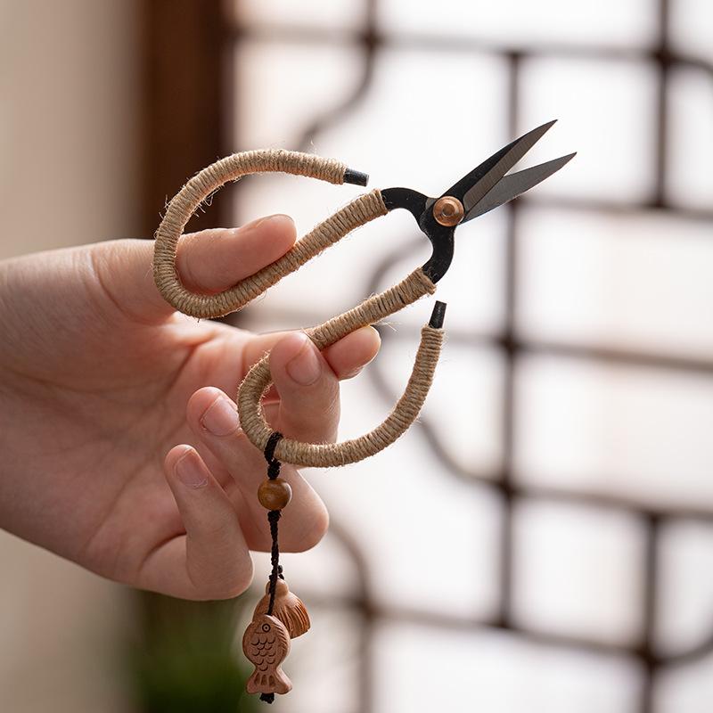 茶器 茶挟み ステンレス製 小型 コンパクト ティーバッグ 茶葉 開封用 切れ味抜群 衛生的 おしゃれ 茶..