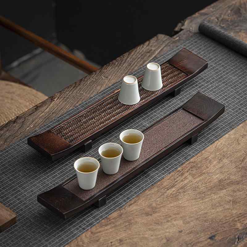 カップスタンド レトロ 長方形 無垢材 木製 茶器収納 水切りラック 乾泡盤 禅風 和モダン 卓上 コップ..