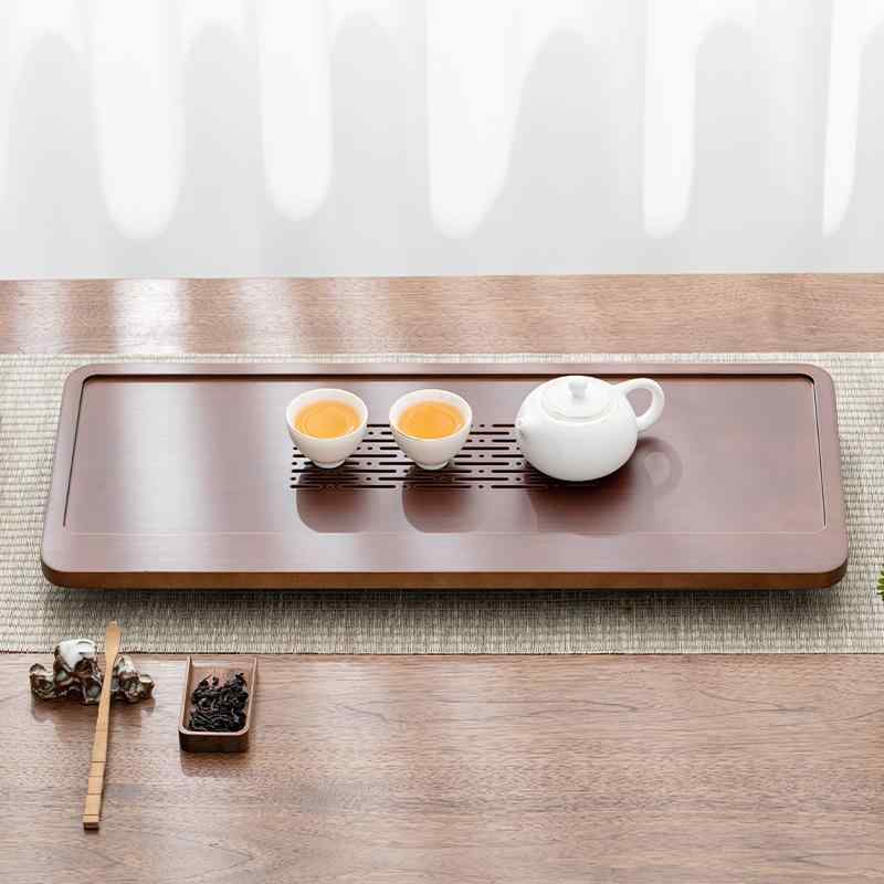 茶盤 重竹製 バンブー製 家庭用 オフィス用 功夫茶道 中国茶器 来客用 おもてなし 排水式 貯水機能付き..