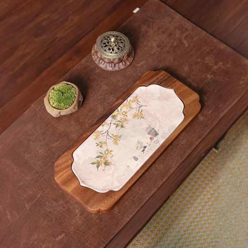 茶盤 ウォールナット 無垢材 乾泡式 家庭用 新中式スタイル ライトラグジュアリー コンパクト 水切りト..