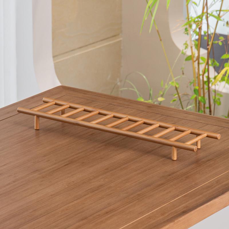 茶器スタンド 縁起物 竹製 ティーカップホルダー 湯呑み立て 水切りラック 茶卓 飾り棚 和モダン ディ..