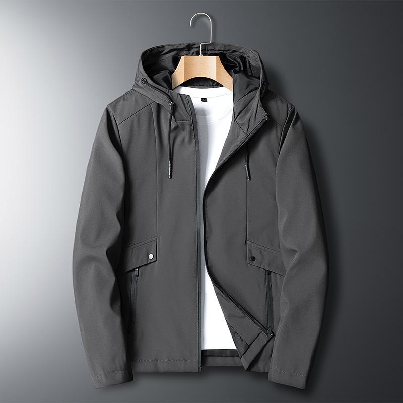 ウィンドブレーカー メンズ 男性用 防風 フード付き パーカー ミドル丈 ジャケット ブルゾン 春秋 ポリ..