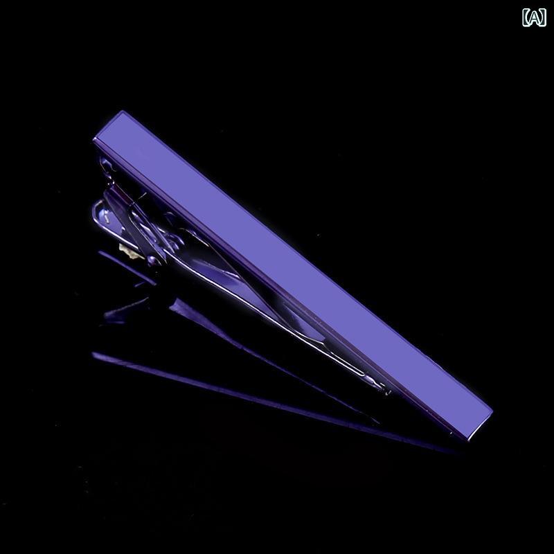 ネクタイピン メンズ 男性用 ビジネス スーツ オフィススタイル レインボー 虹色 個性的 メタル シンプル おしゃれ トレンド 高級感 フラットタイプ タイクリップ 多色展開 電気メッキ加工(x2)