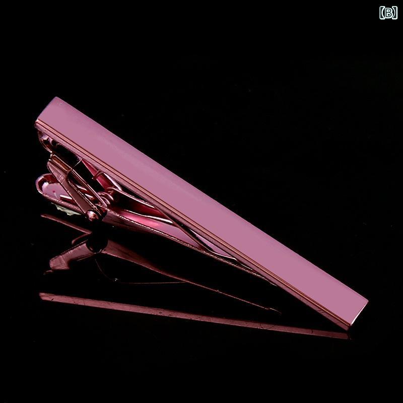 ネクタイピン メンズ 男性用 ビジネス スーツ オフィススタイル レインボー 虹色 個性的 メタル シンプル おしゃれ トレンド 高級感 フラットタイプ タイクリップ 多色展開 電気メッキ加工(x2)