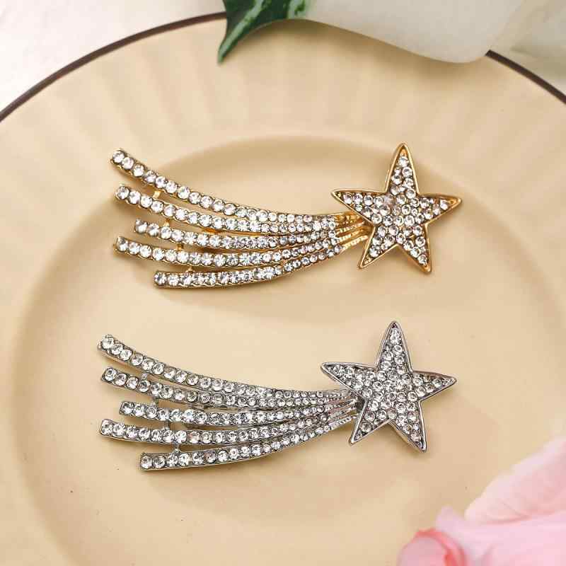 ブローチ レディース ラインストーン 星 タッセル 高級感 エレガント おしゃれ 個性的 ジャケット スー..