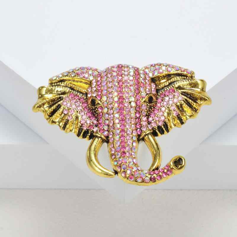 ブローチ 男女兼用 高級感 レトロ ラインストーン 象モチーフ おしゃれ エレガント 上品 スーツ ジャケット 結婚式 パーティー 普段使..