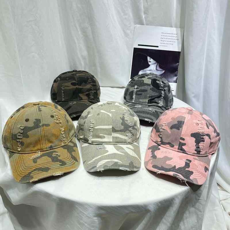 キャップ メンズ レディース ユニセックス 迷彩柄 ダメージ加工 アメカジ ストリート カジュアル トレ..