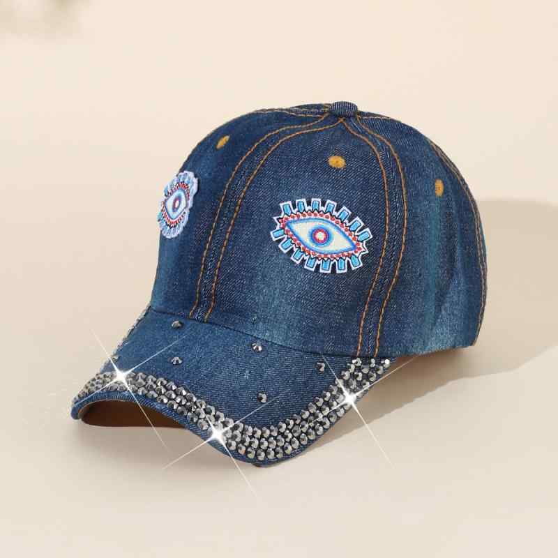 キャップ レディース 韓国風 トレンド ラインストーン キラキラ 小顔効果 ベースボールキャップ UVカット 日よけ対策 通気性 春夏 コットン ストリート カジュアル ネイビー(x2)(4)