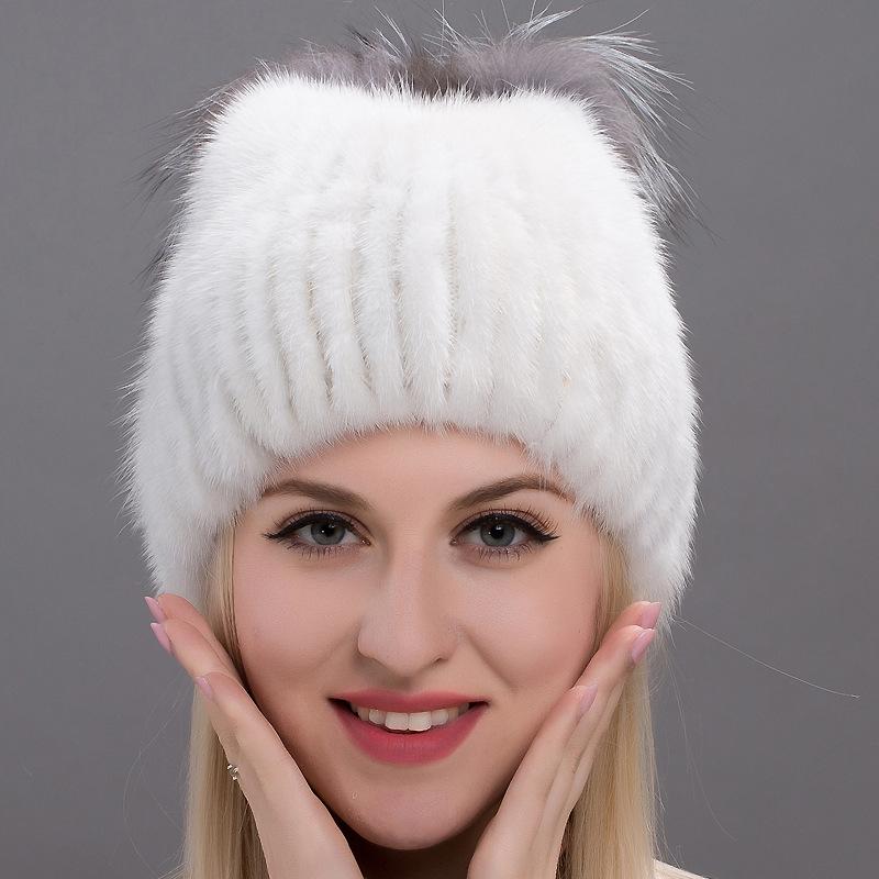 帽子 レディース ミンクファー 編み込み フォックスファー 厚手 防寒 保温 防風 秋冬 韓国風 耳当て付き 普段使い お出かけ ブラック ホワイト ベージュ(x2)