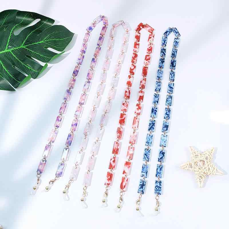 ネックストラップ 男女兼用 アクリル アセテート バイカラー おしゃれ 眼鏡チェーン マスクストラップ ..