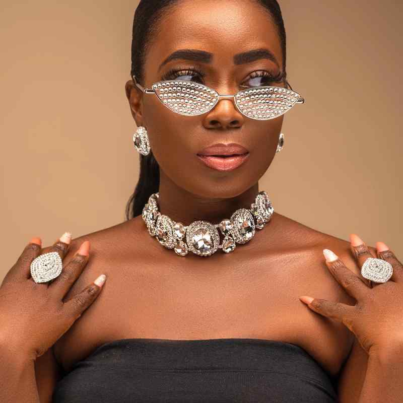 アクセサリー レディース ラインストーン クリスタル ネックレス イヤリング ピアス セット 大ぶり ゴ..