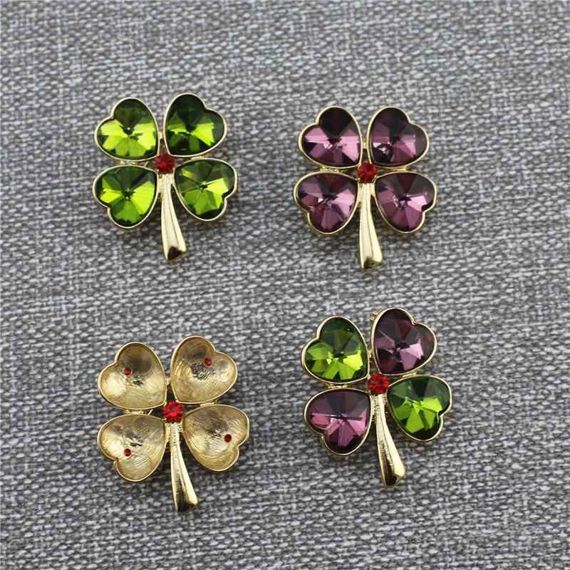 ブローチ ネックレス レディース 日韓スタイル ヨーロッパ風 秋冬 水晶 四つ葉のクローバー ロングチェーン 合金製 上品 エレガント フォーマル カジュアル 普段使い セット