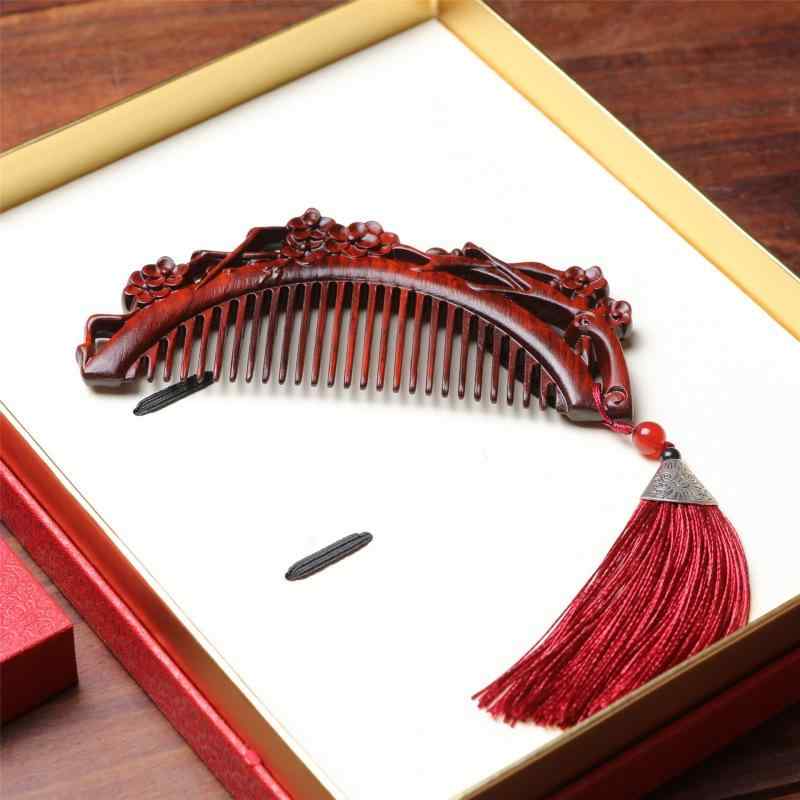 櫛 コーム かんざし 簪 セット 紫檀 シタン 寒梅 梅の花 木製 美髪 ヘアケア 婚礼 結婚祝い ウェディング ブライダル ギフト 贈り物 プレゼント ボックス