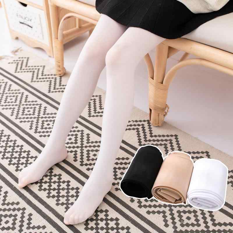タイツ 女の子 子供 キッズ ジュニア 春夏 接触冷感 吸汗速乾 薄手 軽量 毛玉防止 ナイロン ダンス バレエ 練習着 レッスンウェア 発表会 ホワイト 定番色