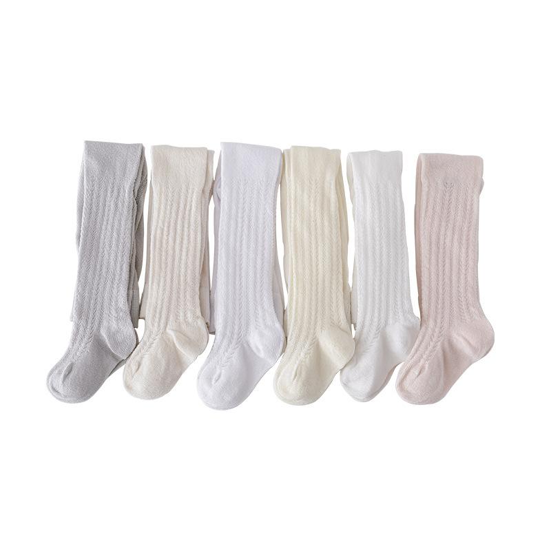 タイツ 女の子 ベビー キッズ 夏物 薄手 綿 メッシュ 松葉柄 透かし編み 通気性 ソックス レギンス かわいい おしゃれ 普段使い 部屋着 肌に優しい 快適 伸縮性 履きやすい