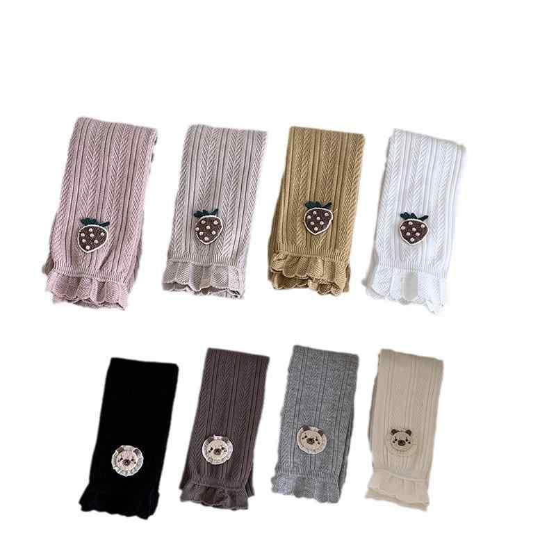 レギンス 女の子用 キッズ 秋冬 いちご柄 かわいい クマ 9分丈 クロップドスパッツ 綿素材 普段使い 外出用 ミドルウエスト