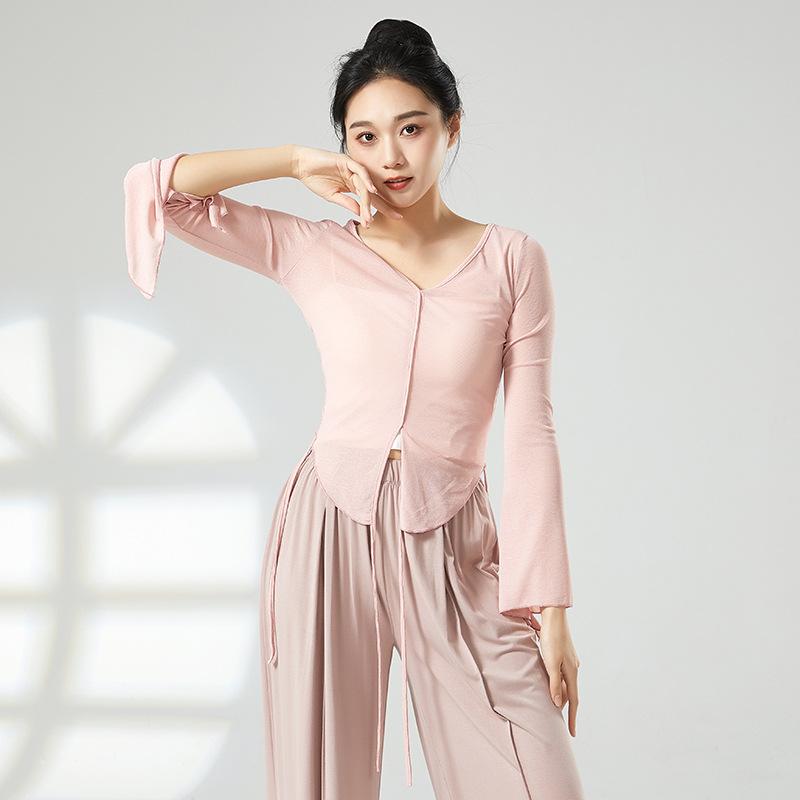 ダンス トップス レディース 大人用 モダンダンス 練習着 レッスンウェア リブ スラブ スリムフィット ..