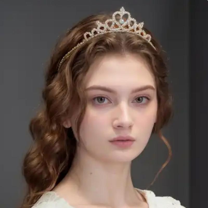 ヘアアクセサリー 女の子 ハート ラインストーン カチューシャ 韓国風 プリンセス エレガント かわいい..